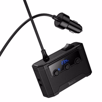 Įkroviklis automobilinis Hoco (Z64) (2xUSB; 2xUSB-C 3xcigarette lighter splitter) juodas