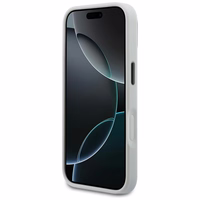 Karl Lagerfeld IML Glitter KL Diamond Logo dėklas for iPhone 17 Pro Max - sidabrinis