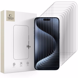 Tech-Protect grudintu stiklu rinkinys 10 vnt. iPhone 15 Pro Max
