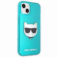 Karl Lagerfeld Blizgantis Choupette Fluo Dėklas telefonui iPhone 13 mini 5.4" - mėlyna