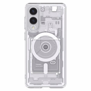 Spigen Ultra Hybrid Mag dėklas su MagSafe Samsung Galaxy S25 Edge su spauda - baltas