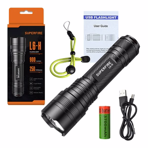 Superfire L6-H prožektorius, 900 lm, 15W, USB-C, 5 režimai