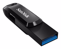 SanDisk Ultra Dual Drive Go USB atmintukas 256 GB USB Type-A / USB Type-C 3.2 Gen 1 (3.1 Gen 1) Juoda