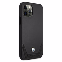 BMW Odinis perforuotas dėklas iPhone 12 / iPhone 12 Pro - juodas