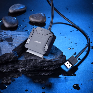 Ugreen CR108 2.5'' / 3.5'' standžiojo disko adapterio laidas (USB-A 3.0 - SATA) - juodas
