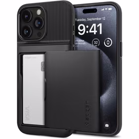SPIGEN SLIM ARMOR CS IPHONE 15 PRO JUODAS