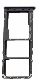 SIM kortelės laikiklis Samsung A505 A50 2019 Prism Crush Black originalus (service pack)