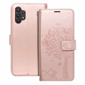 MEZZO Dėklas telefonui SAMSUNG A32 5G medžio rožinio aukso spalvos