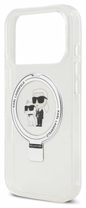 Dėklas Karl Lagerfeld Ringstand Karl and Choupette MagSafe Apple iPhone 17 Pro