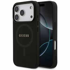 Guess Saffiano Classic Logo MagSafe Case for iPhone 17 Pro - Black