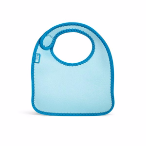 BUILT Mess Mate neopreno seilinukų mažyliams rinkinys, 2 vnt., Baby Blue Stripe