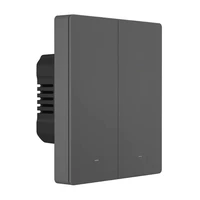 Smart WiFi wall switch SONOFF M5-2C-80 (2-channel, for frame, graphite)