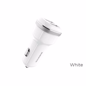 Borofone BZ13 Extreme car charger with 2 USB-A ports, 12 W, white