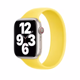 APPLE silikoninė Solo apyrankė Apple Watch MQW73ZM/A 44MM/45MM/46MM/49MM SIZE 8 CANARY YELLOW originali plomba