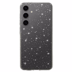 Krištolo blizgučių dėklas telefonui Samsung Galaxy S25 – sidabrinis