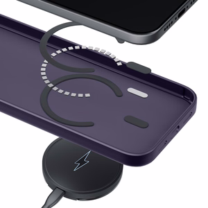 "3mk Smoke MagCase" dėklas "iPhone 17 Pro Max" - violetinės spalvos permatomas
