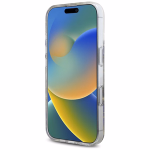 Guess Resin Flowers Glitter MagSafe iPhone 16 dėklas telefonui (m) - violetinis (m)