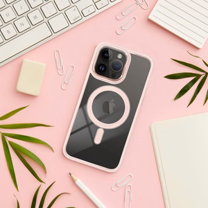 COLOR EDGE MAG COVER dėklas telefonui suderinamas su Magnetiniu IPHONE 12 / 12 Pro rožinė