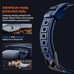 Spigen Rugged Armor Pro dėklas Apple Watch Ultra 1 / 2 (49mm) - jūrinė mėlyna