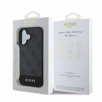 Guess 4G apatinė juostelė dėklas telefonui iPhone 16 Plus 6.7" - pilka