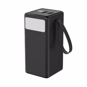 Išorinė baterija POWER BANK Platinet Flashlight 60000mAh (4xUSB; 2xType-C; usb-C laidas; 65W) juodas