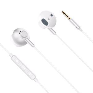 Kruger&Matz B2 į ausis įdedamos ausinės su mikrofonu, baltos