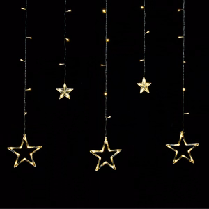 Rebel star light curtain, warm white, 230 V