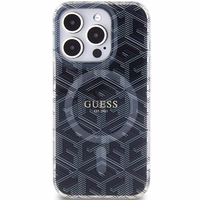 Guess IML GCube MagSafe dėklas telefonui iPhone 15 Pro Max - juodas