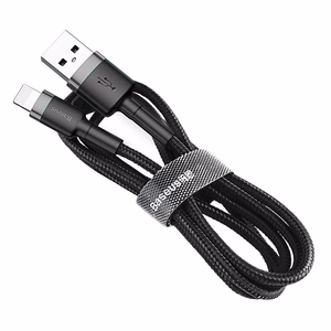 Baseus Cafule USB – Lightning kabelis 2A, 3 m, juoda/pilka