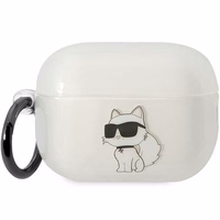 Karl Lagerfeld KLAP2HNCHTCT AirPods Pro 2 dėklas permatomas Ikonik Choupette