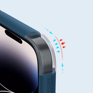 Dėklas Nillkin Super Frosted Shield Pro Apple iPhone 14 Pro mėlynas