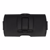 Tel Protect MAX diržo dėklas (DYDIS 14) Iphone 11/16 Plus/16 Pro/17 Pro/Huawei P30 Lite/Samsung S23/S24/S25 juodas, odinis (155x80x14 mm)