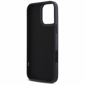 Karl Lagerfeld HC 3D Guminis Pailgintas Blizgus iPhone 16 Pro dėklas - juodas