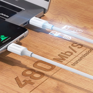 Ugreen US264 60518 USB-C / USB-C PD QC AFC laidas 1m - baltas