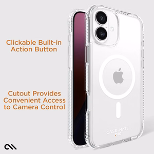 Case-Mate Tough D3O skaidrus dėklas su MagSafe, skirtas iPhone 16 Plus