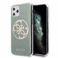 Guess GUHCN65PCUGLKA iPhone 11 Pro Max chaki kietas dėklas 4G Circle Glitter