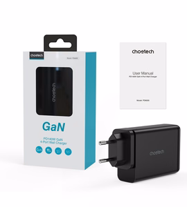 Įkroviklis CHOETECH GaN 2x USB-C, 2x USB-A: 140W, PD3.1, QC3.0