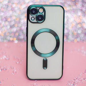 Color Chrome Mag dėklas for iPhone 17 6,3" žalias