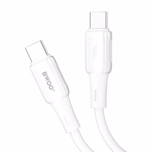 BWOO silikoninis laidas X329CC 65W USB-C 1m baltas