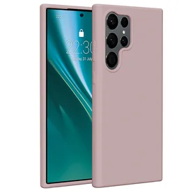 Etteri silikoninis dėklas telefonui Samsung Galaxy S23 Ultra šviesiai rožinis