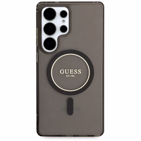 Guess Glitter Circle Classic Logo Magnetinis dėklas telefonui Samsung Galaxy S25 Ultra juodas