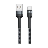 USB kabelis Remax RC-124a USB-A to USB-C 1.0m juodas
