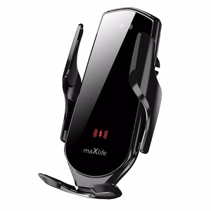 "Maxlife" automobilinis laikiklis oro angai MXCH-08 automatinis su belaidžiu įkrovimu juodas 15W