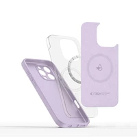 Tech-Protect Skysto silikono magnetinis dėklas telefonui iPhone 16 Pro Max - violetinis (m)