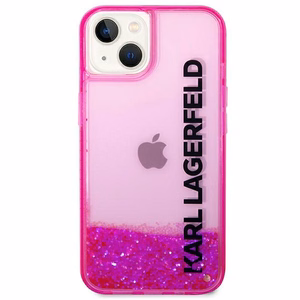 Karl Lagerfeld Liquid Glitter Elong dėklas telefonui iPhone 14 Plus - rožinis