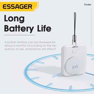 Essager Tag baltas išmanusis Bluetooth ieškiklis / sekiklis pakabukas