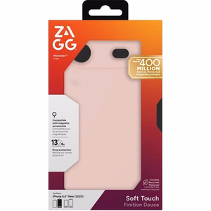 Dėklas telefonui ZAGG MANHATTAN SNAP suderinamas su MagSafe IPHONE 17 Air rožinis