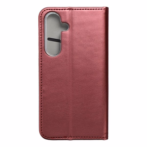 SMART MAGNETO knyginis dėklas telefonui SAMSUNG S24 burgundiškas