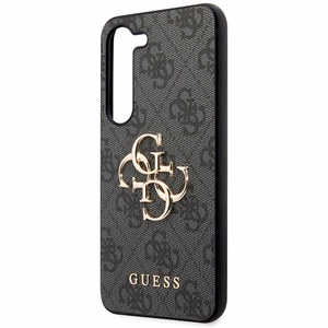 Guess 4G Didelio Metalinio Logotipo Dėklas telefonui Samsung Galaxy S24+ - juodas