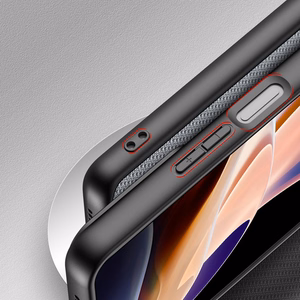 Dux Ducis Fino dėklas telefonui dengtas nailono medžiaga Xiaomi Redmi Note 11 Pro+ 5G (China) / 11 Pro 5G (China) / Mi11i HyperCharge / Poco X4 NFC 5G mėlyna